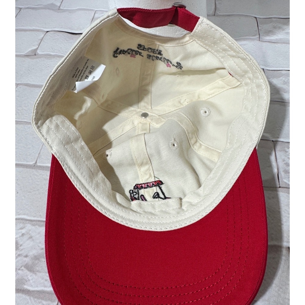 Frasier‎ Sterling Sport Golf Cart Embroidered Baseball Cap Cream Red - Picture 5 of 6